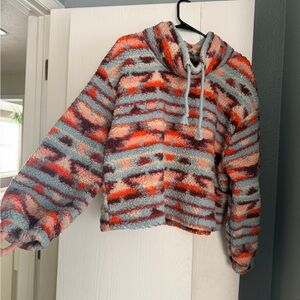 Wild Fable Multicolor Patterned Cropped Sweater/sweatshirt